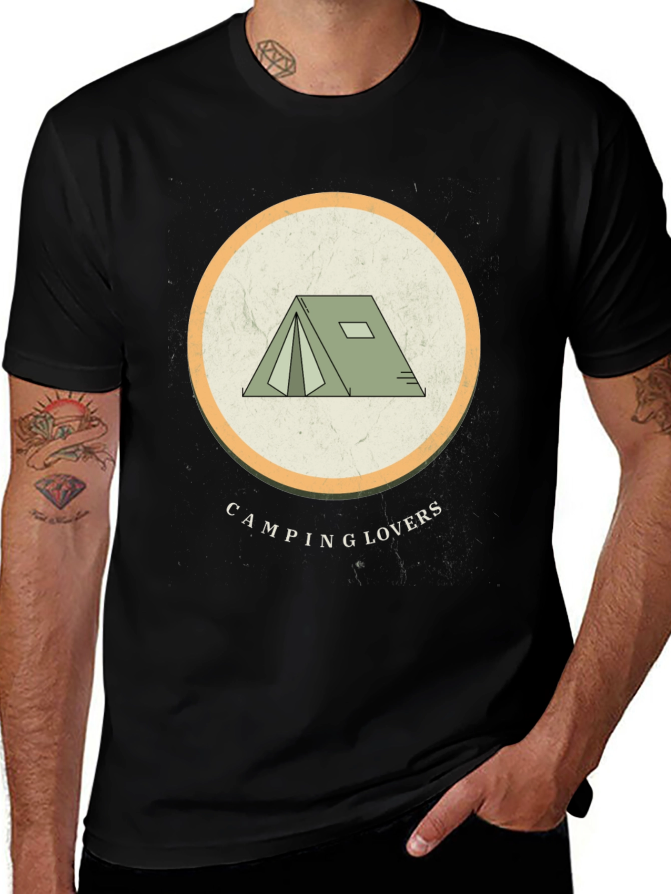 Variant 17 of Camping Lovers Graphic Tee - Adventure Ready!