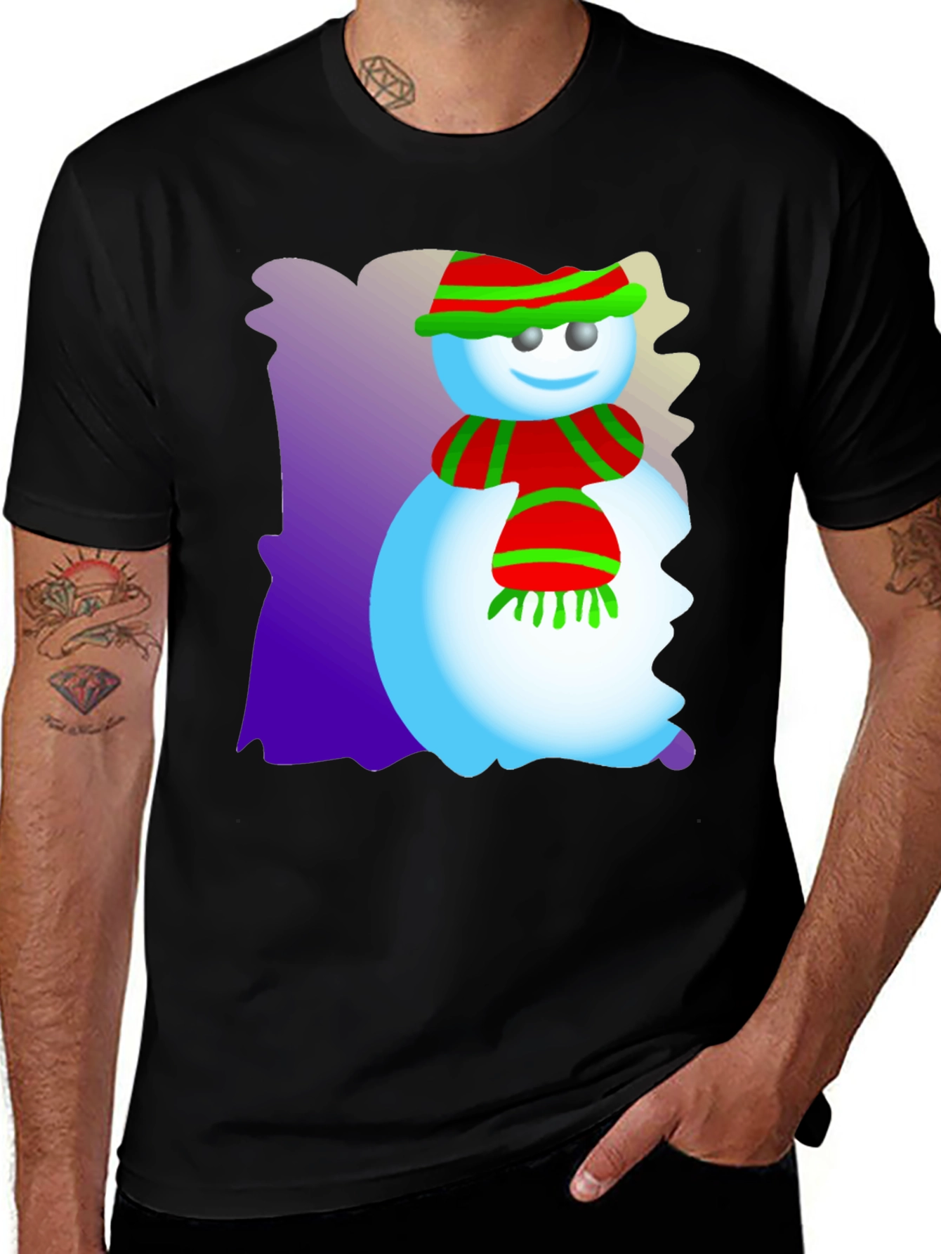 Variant 10 of Festive Snowman Graphic Tee