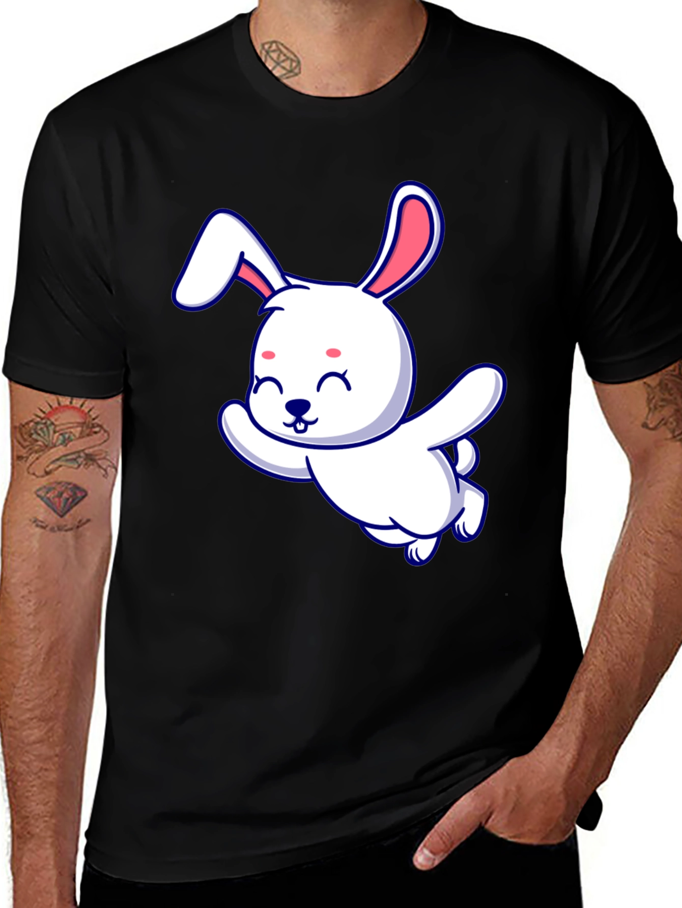 Variant 28 of Cute Bunny Graphic Tee - Soft Cotton Blend