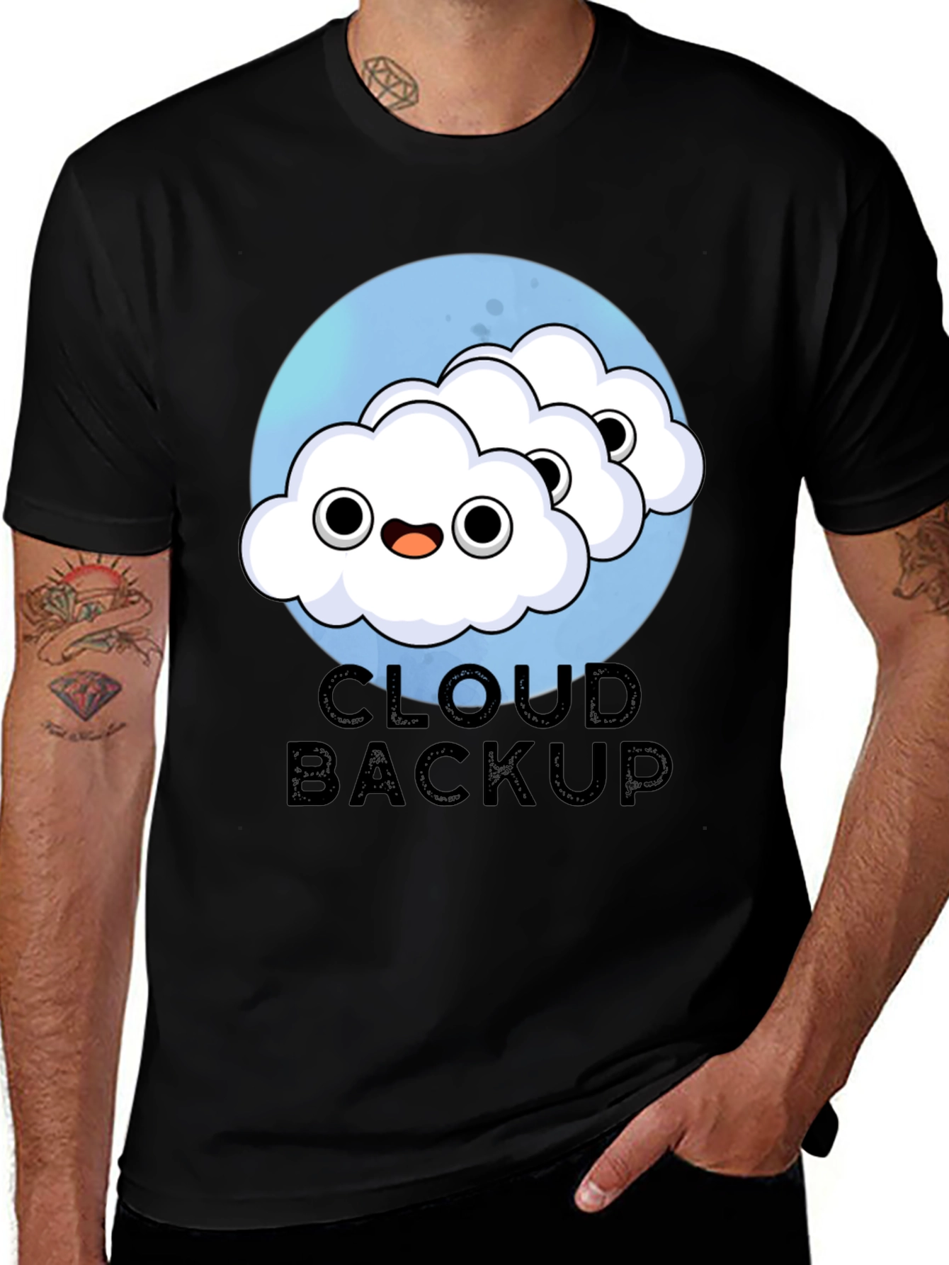 Cloud Backup Graphic Tee - Cute and Comfy