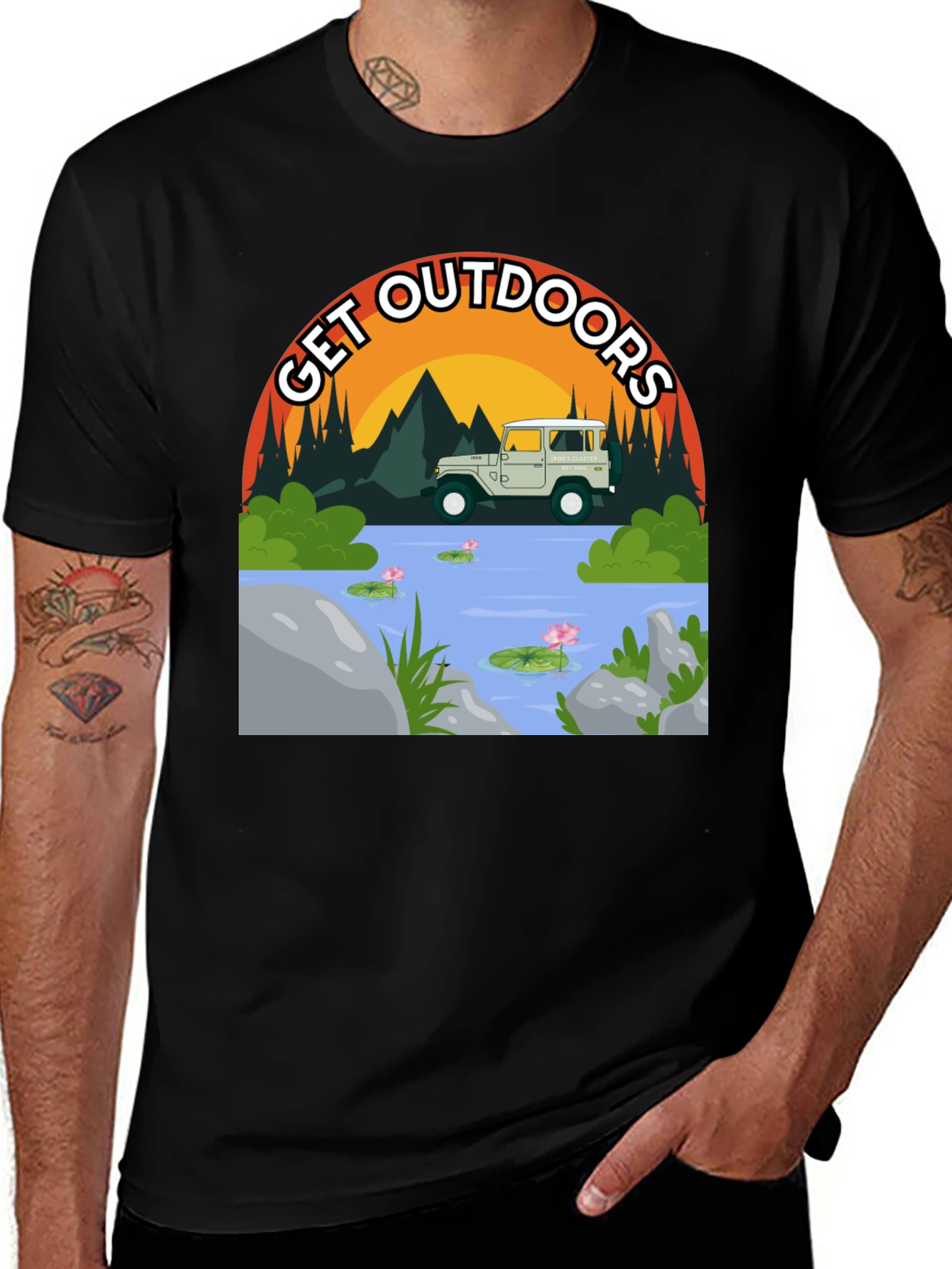 Variant 22 of Get Outdoors T-Shirt - Adventure Graphic Tee