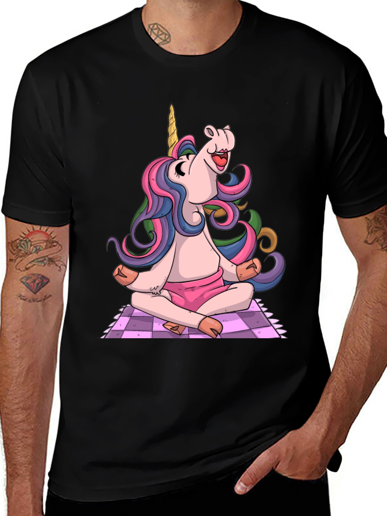 Variant 17 of Yoga Unicorn Graphic Tee