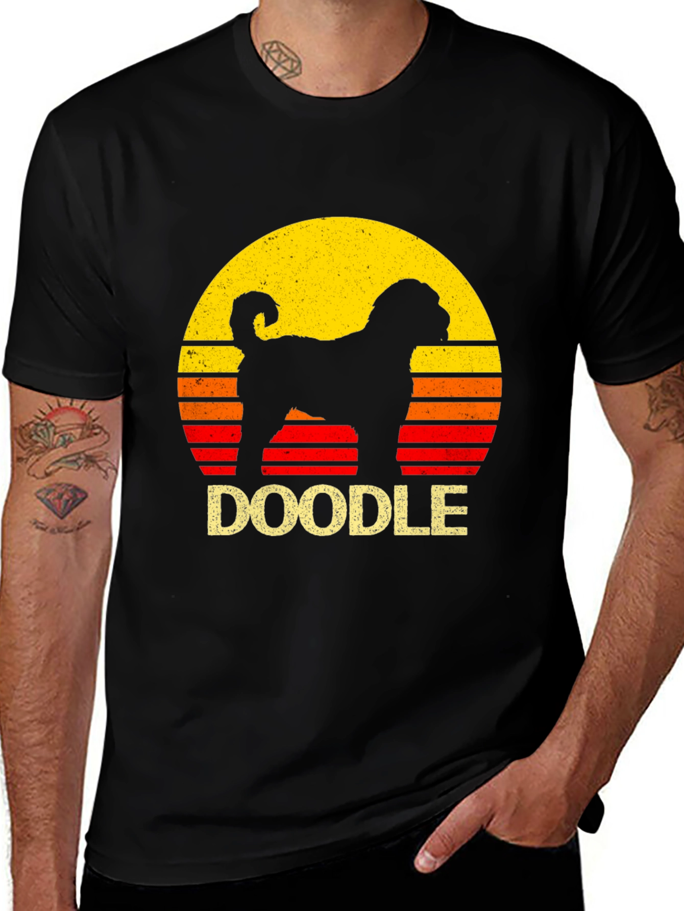 Variant 16 of Vintage Doodle Dog Graphic T-Shirt
