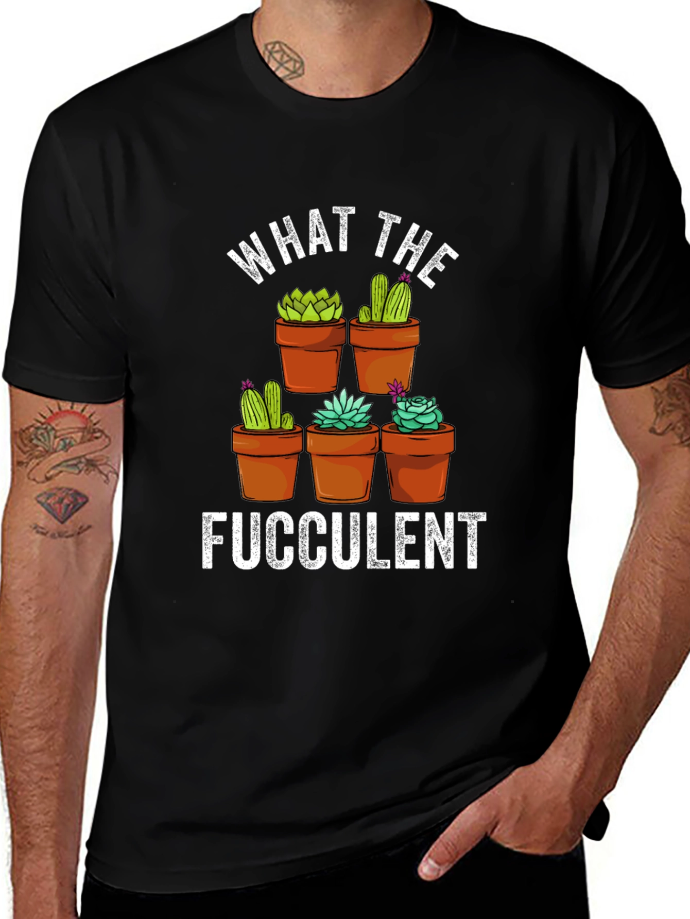 Variant 26 of What the Fucculent T-Shirt, Cactus Lover Tee