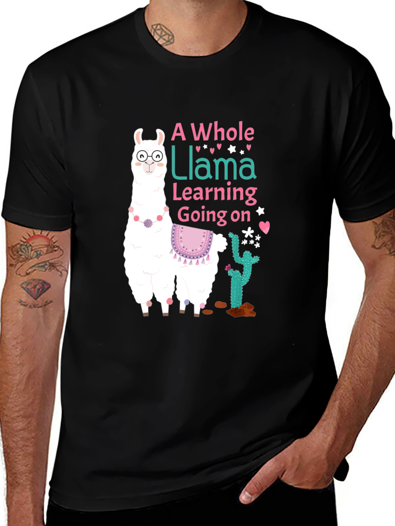 Variant 10 of Llama Learning Graphic Tee
