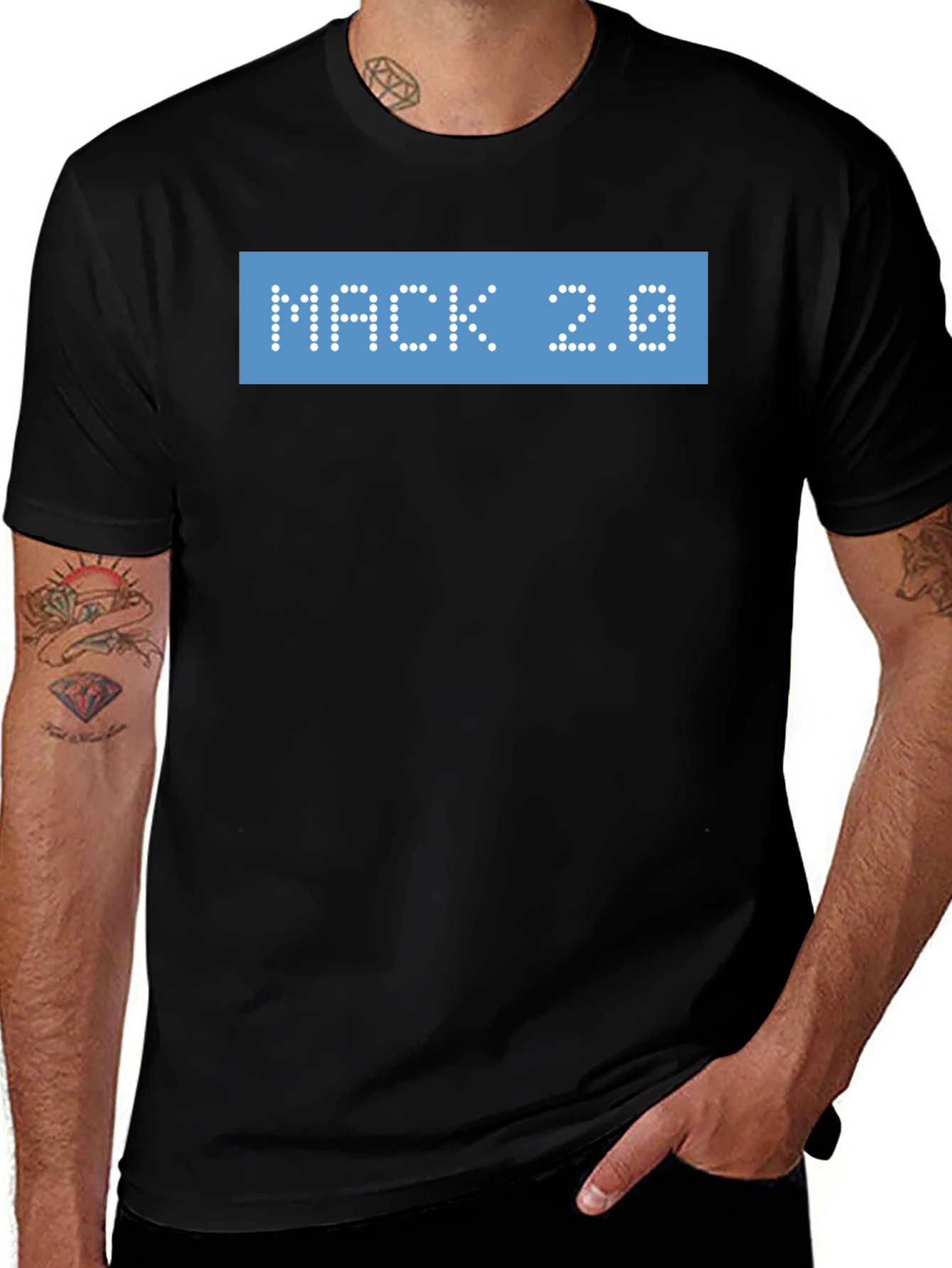 Variant 25 of Mack 2.0 T-Shirt - Retro Dot Matrix Design