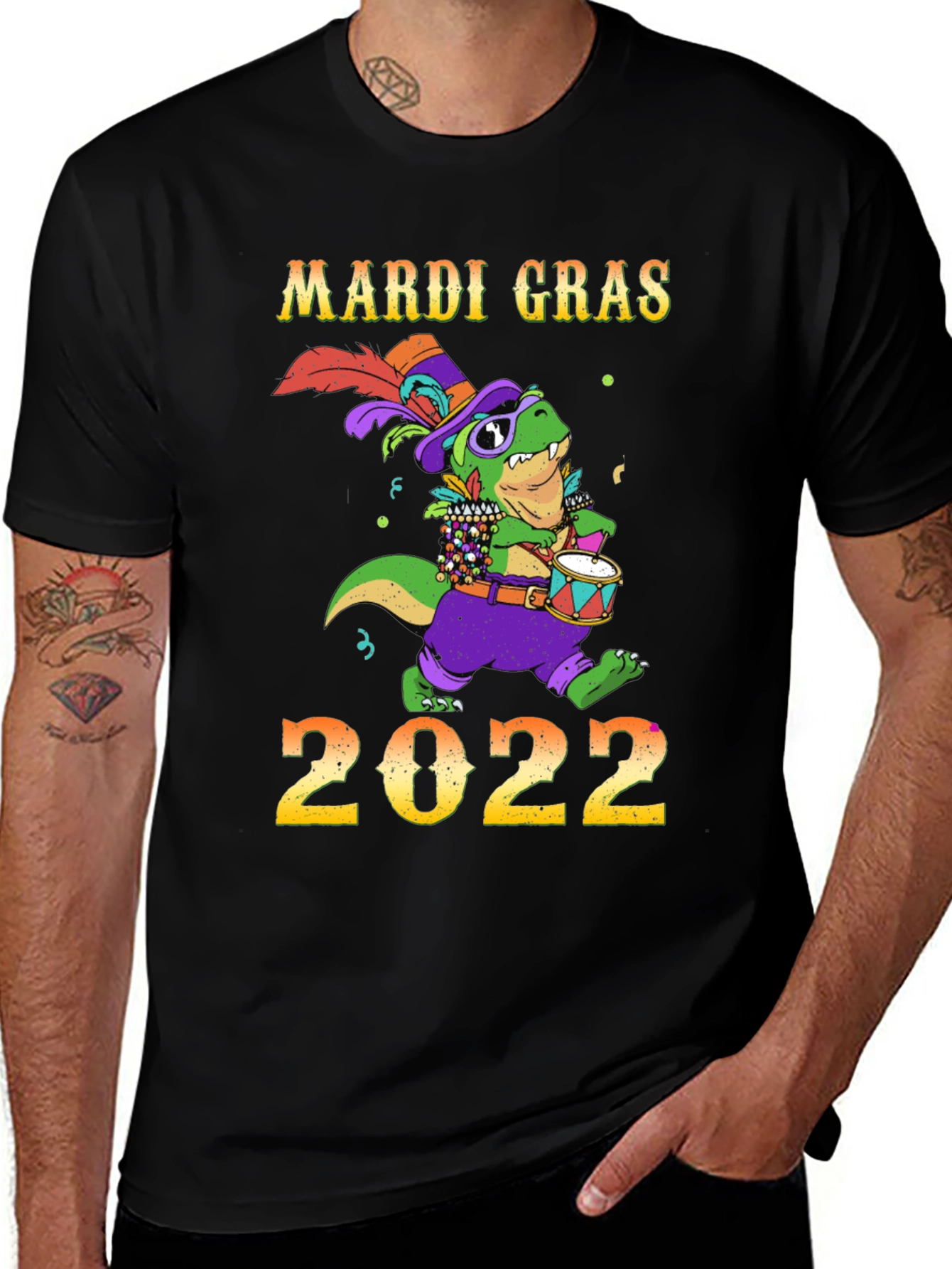 Mardi Gras T-Rex 2022 T-Shirt