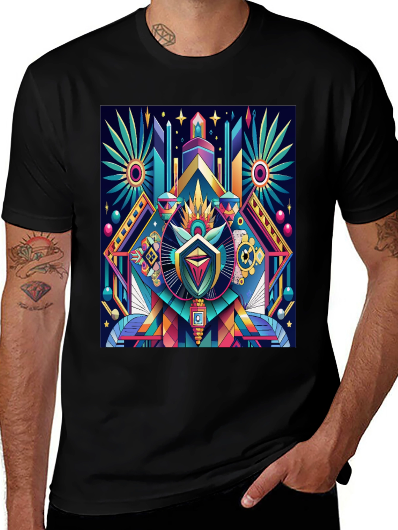 Variant 4 of Geometric Art T-Shirt - Modern Graphic Tee