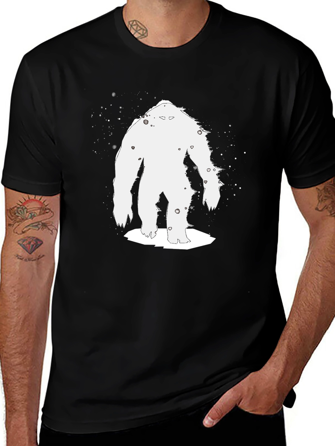 Variant 22 of Yeti Silhouette Black T-Shirt