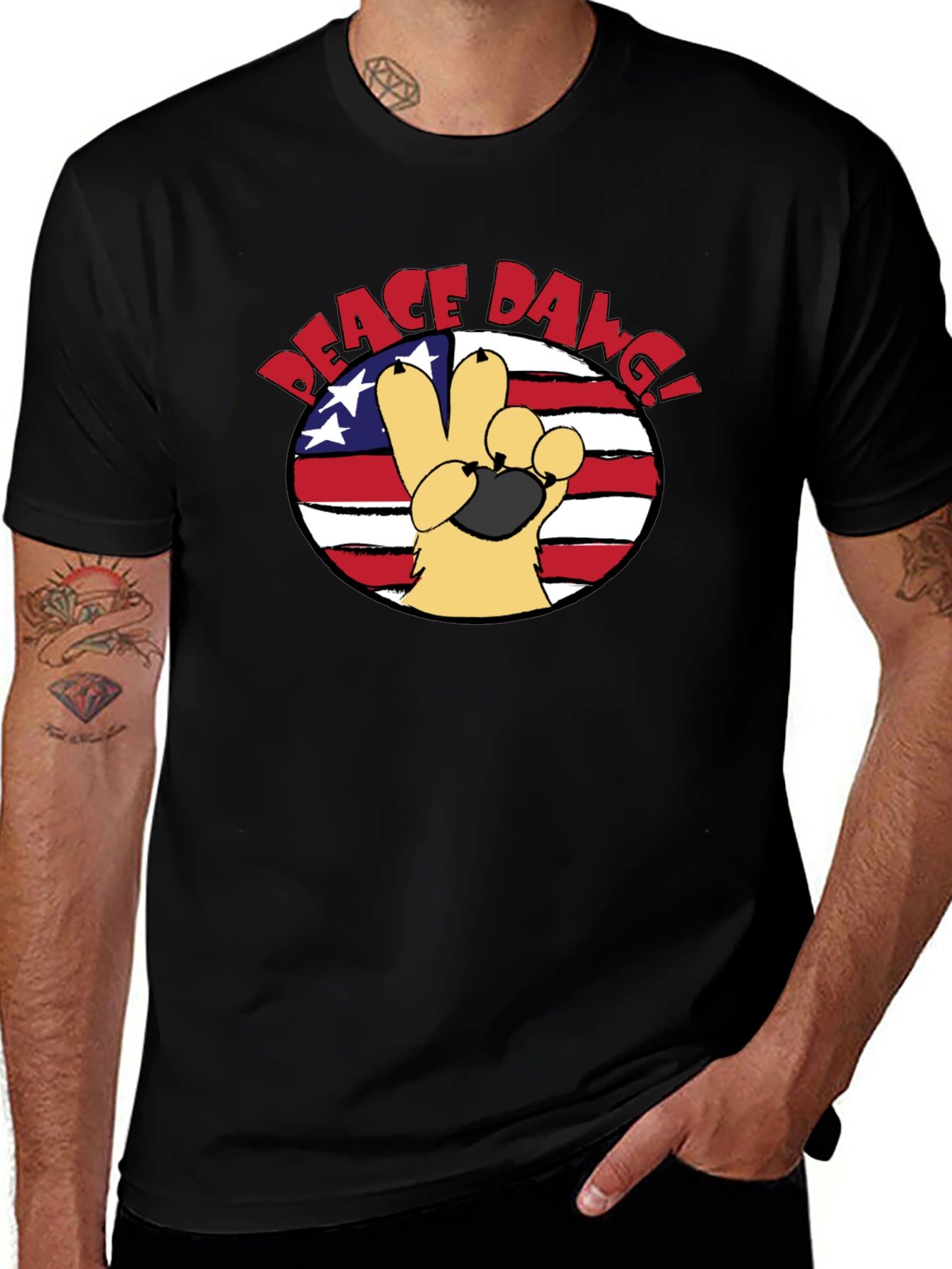 Variant 9 of Peace Dawg Graphic T-Shirt