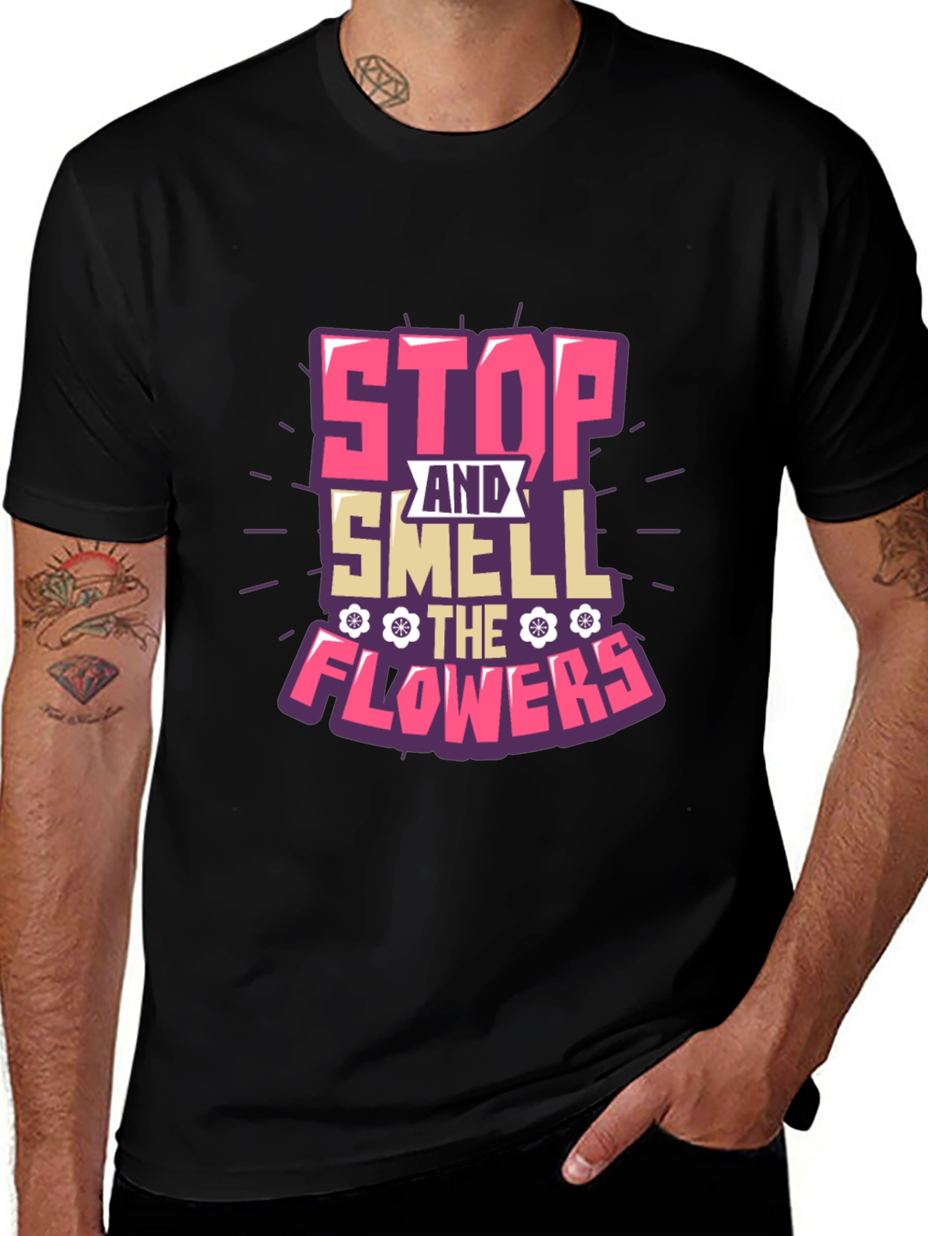Variant 29 of Stop and Smell the Flowers Graphic Tee