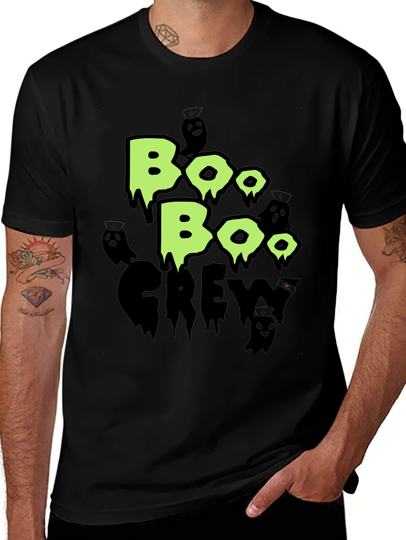 Boo Boo Crew Halloween T-Shirt - Nurse Ghost Tee