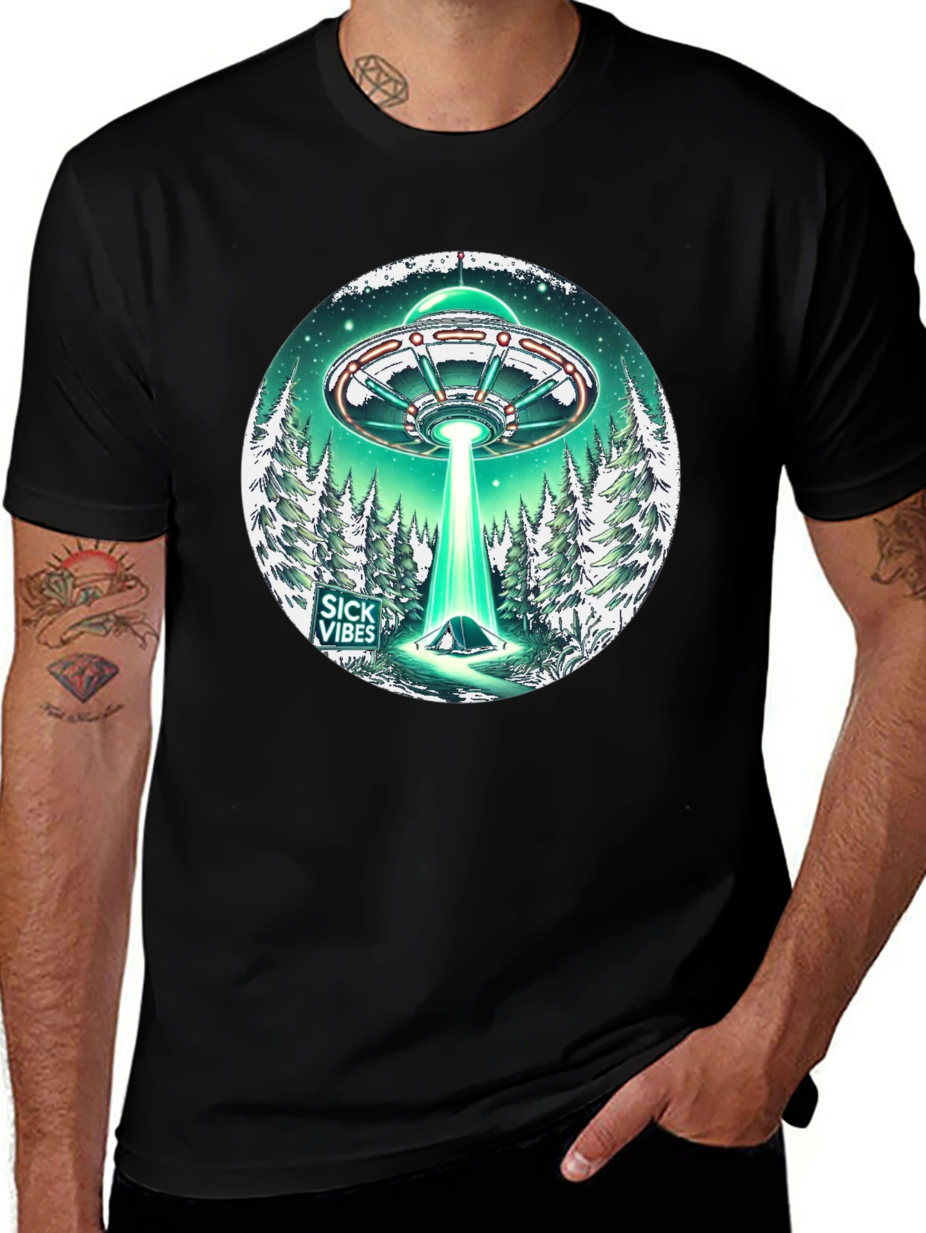UFO Abduction T-Shirt - Sick Vibes Tee