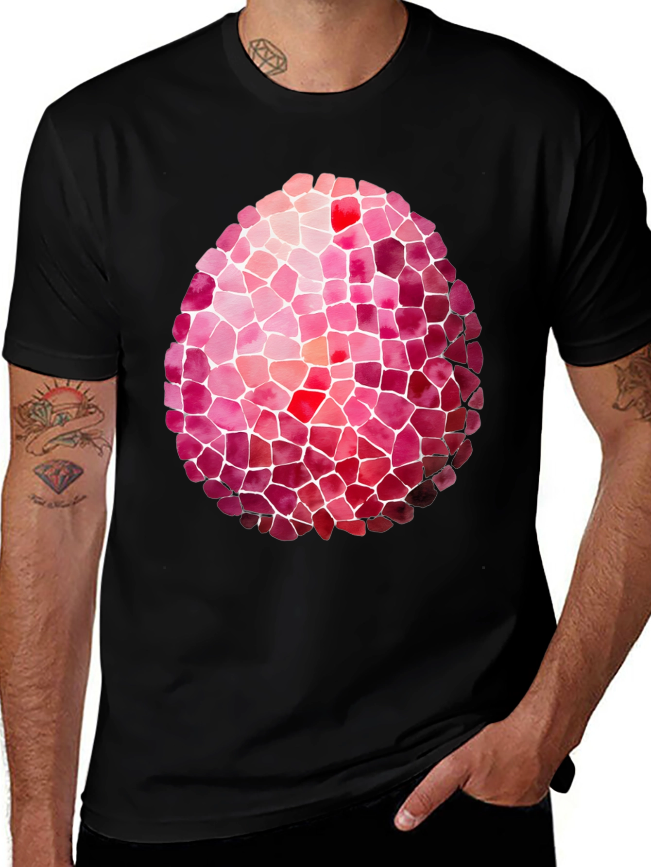 Variant 29 of Geometric Pink Mosaic Egg T-Shirt