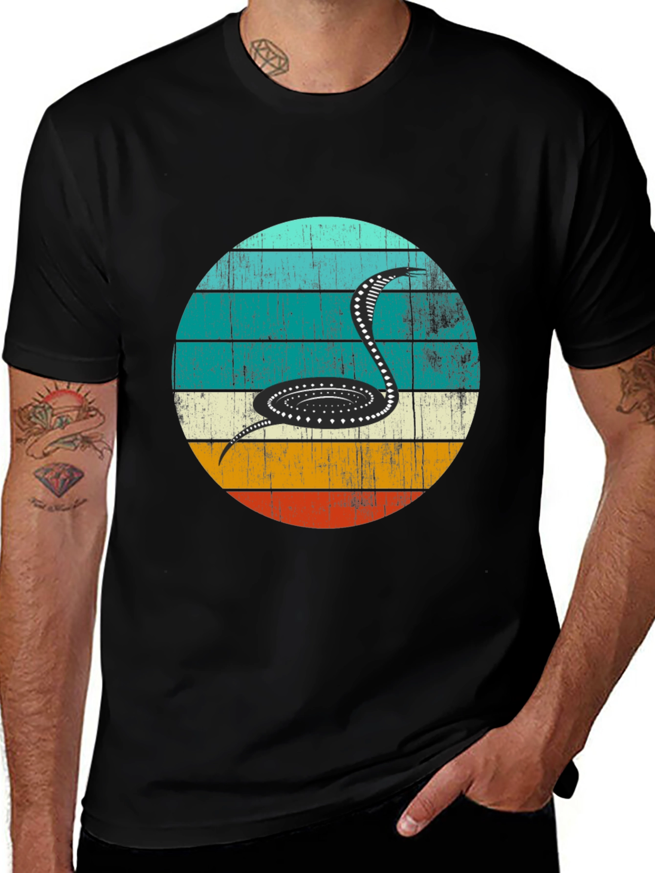 Retro Snake Graphic T-Shirt - Unisex