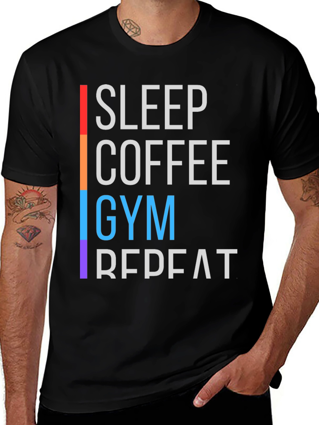 Variant 21 of Sleep Coffee Gym Repeat T-Shirt