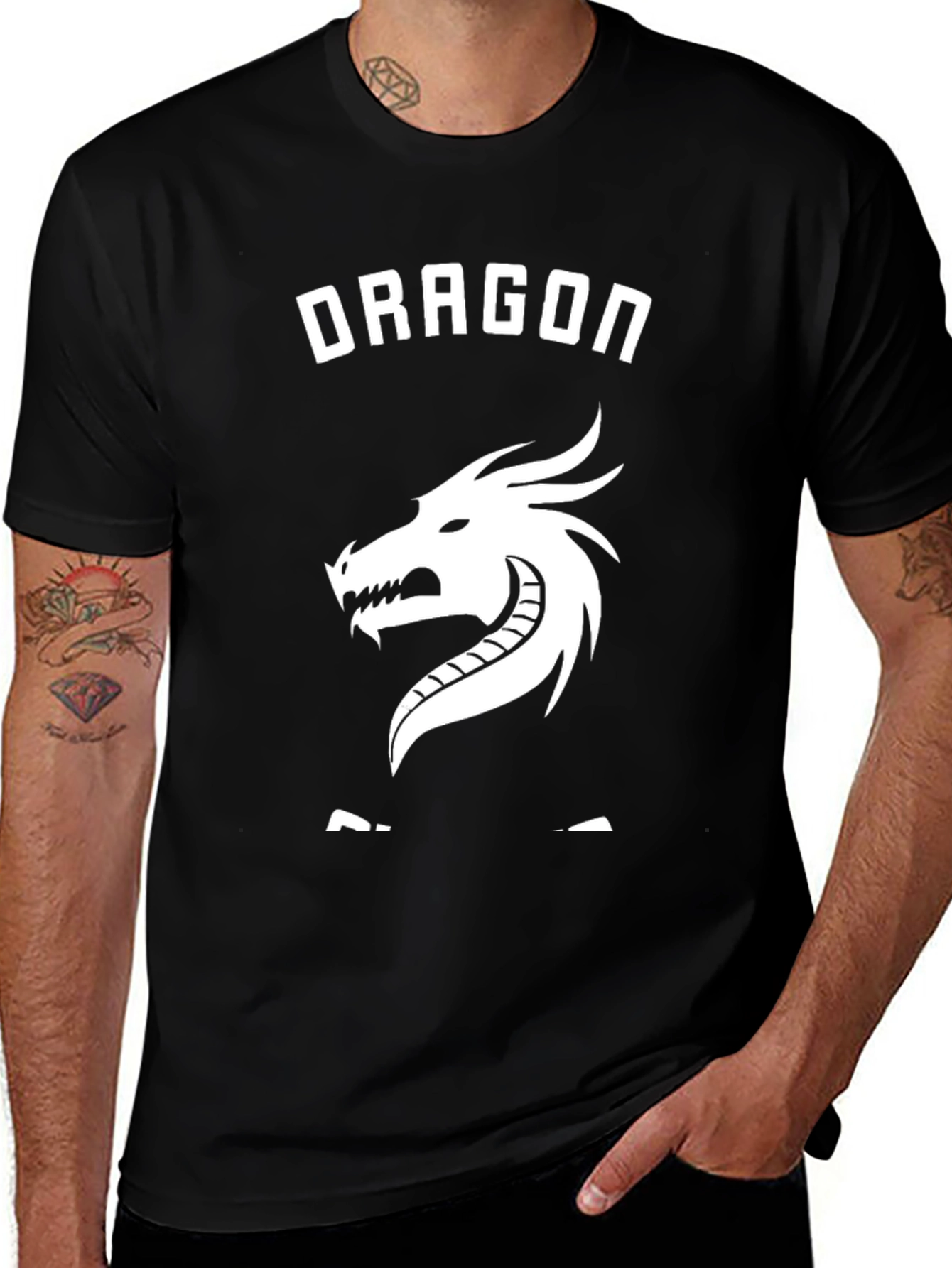 Variant 9 of Dragon Graphic Black T-Shirt