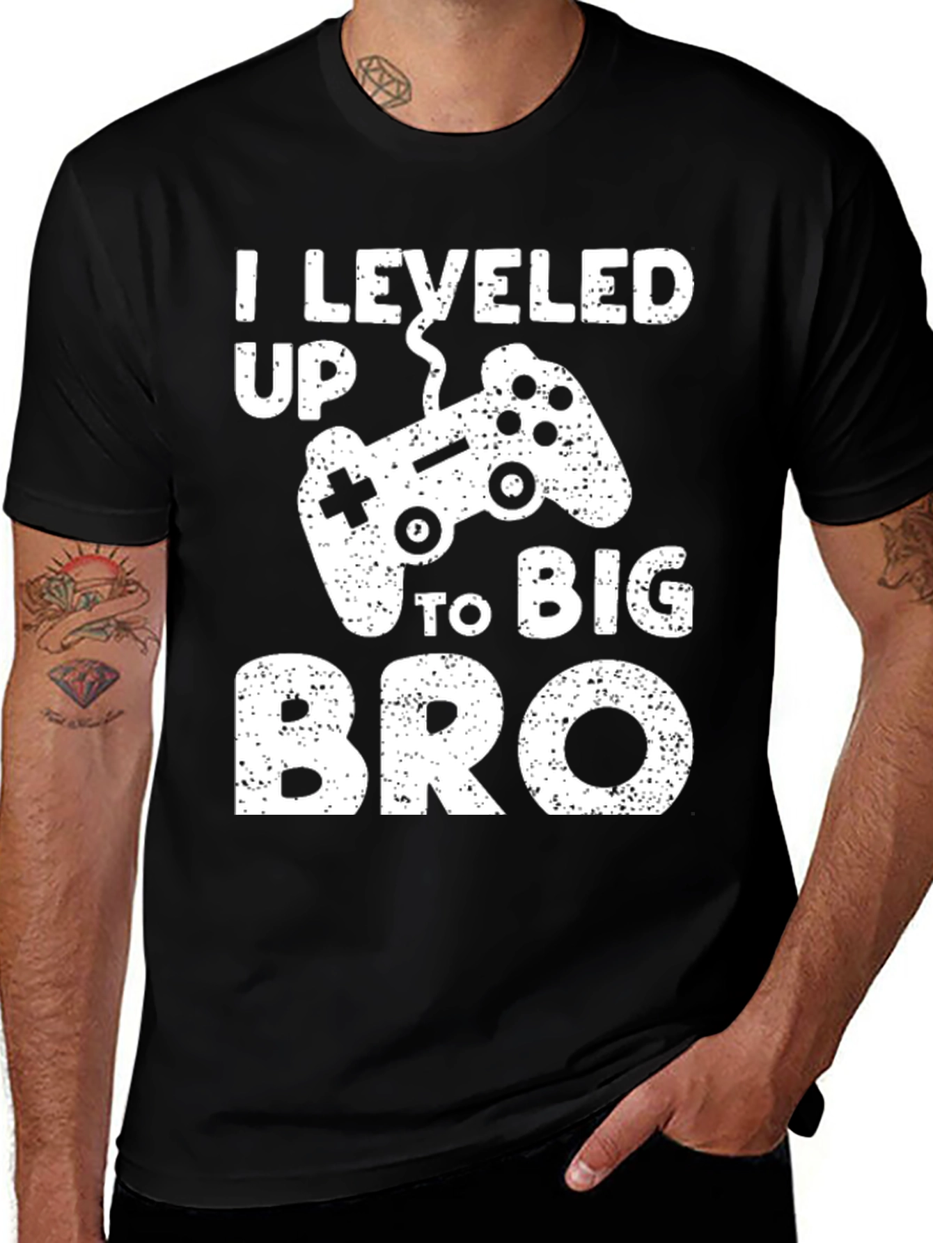 Variant 3 of Leveled Up to Big Bro T-Shirt