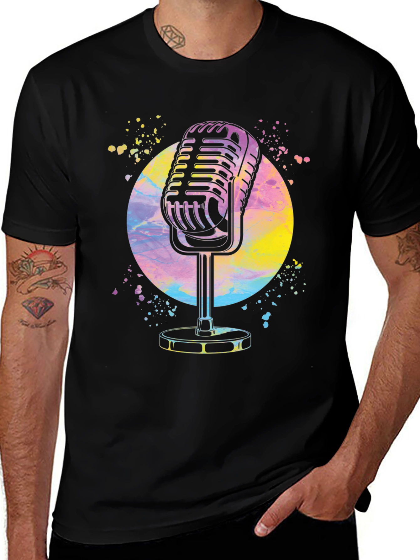 Variant 15 of Retro Microphone Graphic Tee