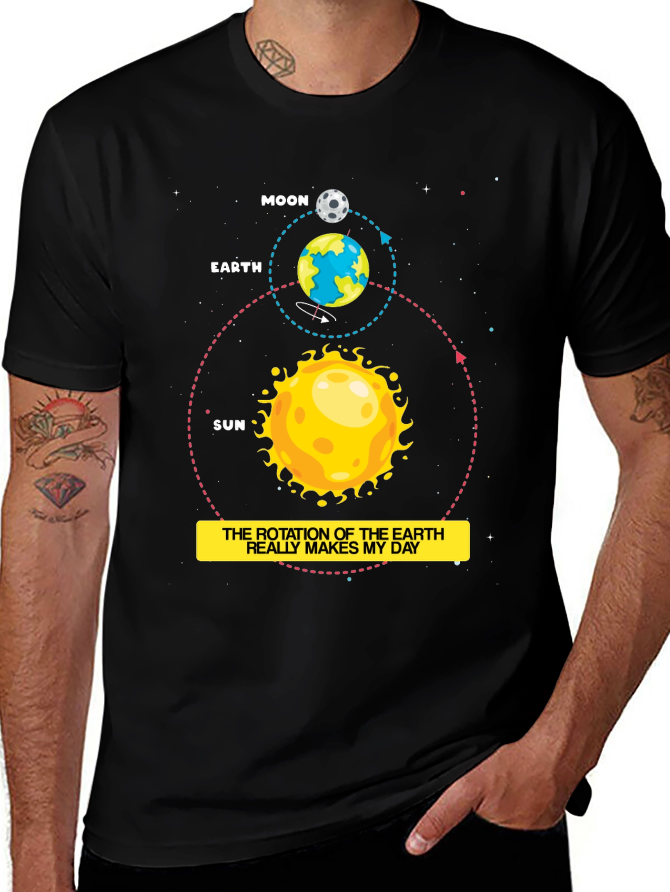 Variant 25 of Earth Rotation Makes My Day T-Shirt