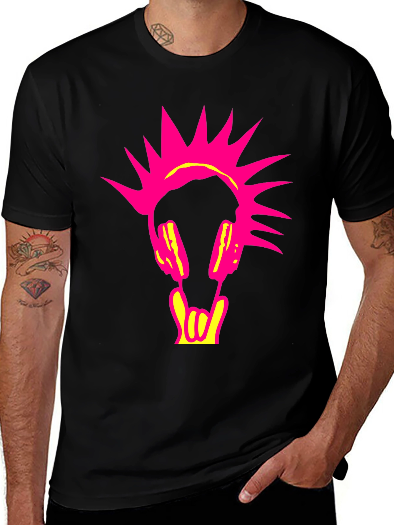 Variant 2 of Punk Rock Headphone Graphic Tee