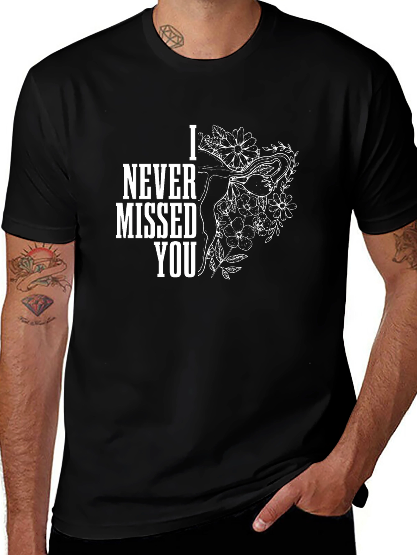 Variant 24 of I Never Missed You Graphic Tee - Black Cotton