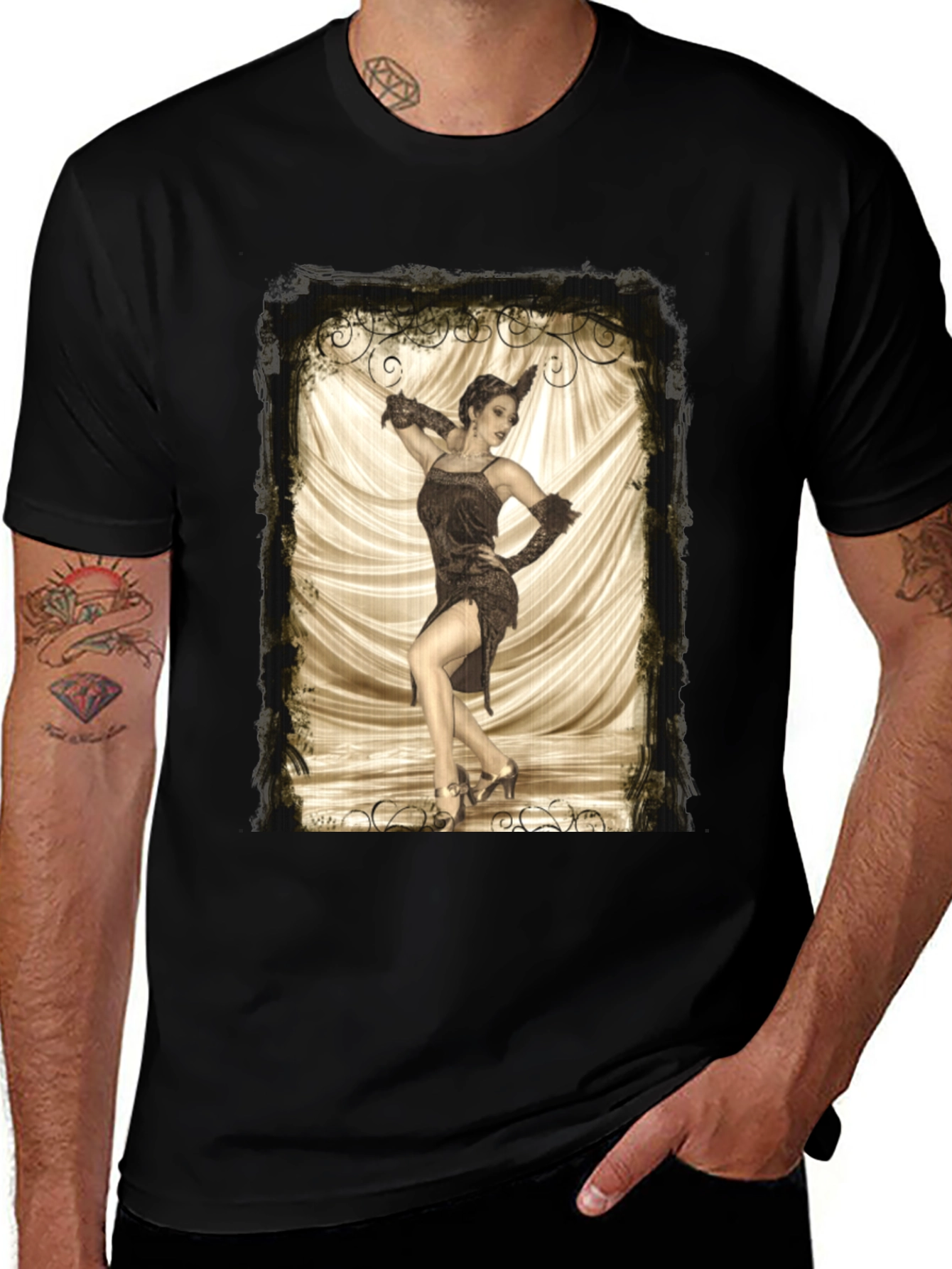 Variant 19 of Vintage Dancer Graphic Tee - Retro Style