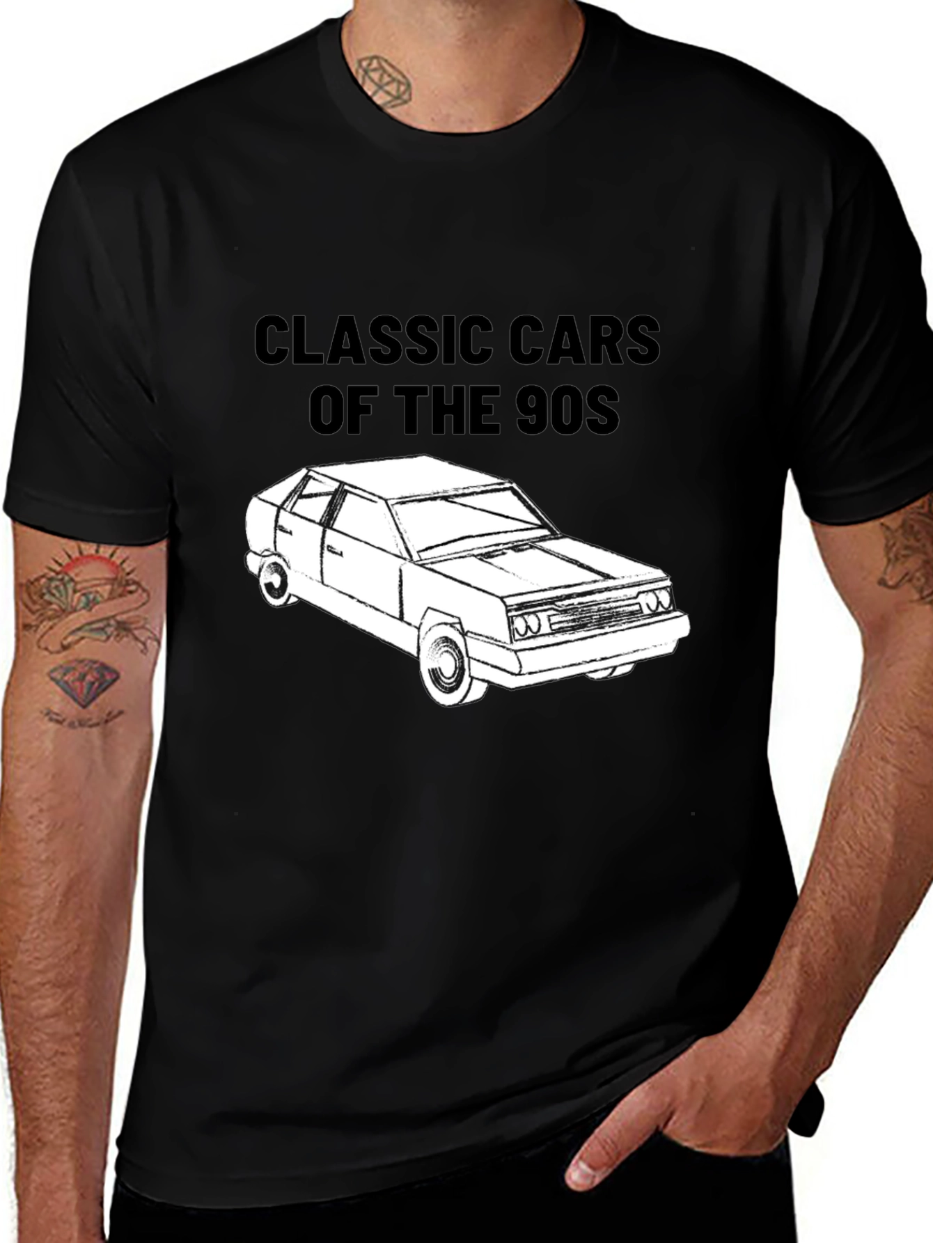 Classic Cars of the 90s T-Shirt - Black