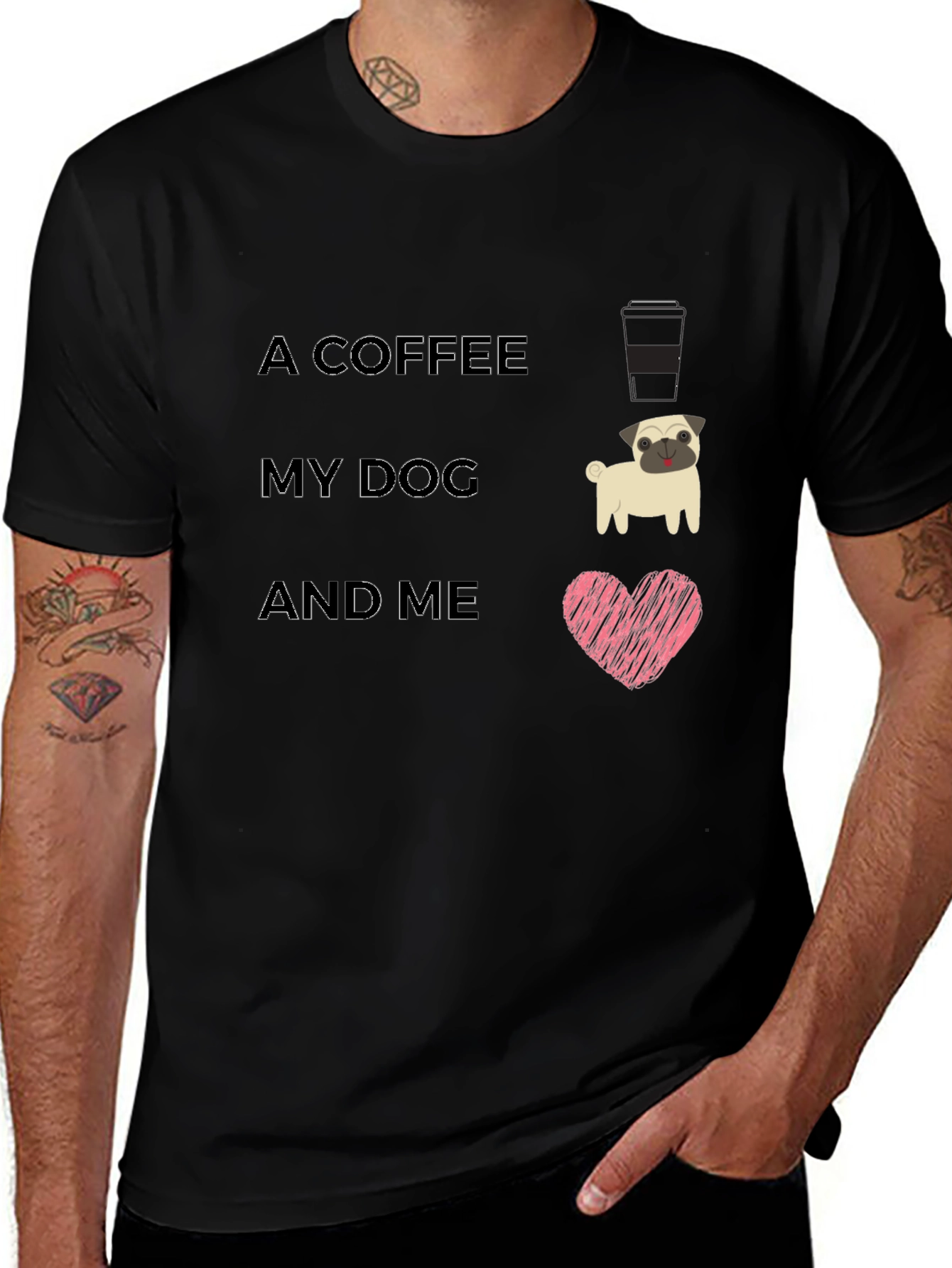 Variant 13 of Coffee and Dog Lover's T-Shirt