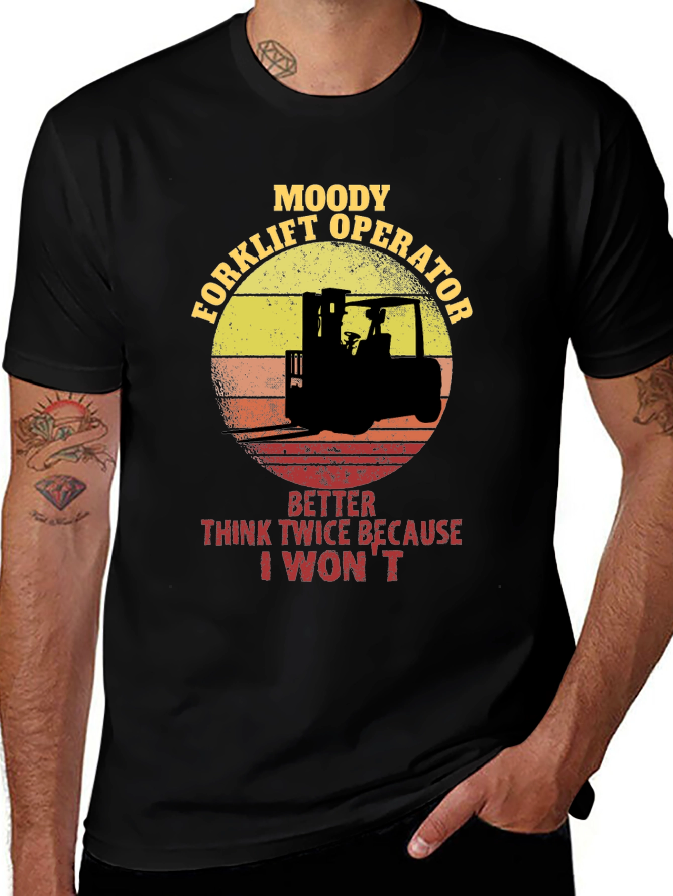 Variant 26 of Moody Forklift Operator Graphic T-Shirt
