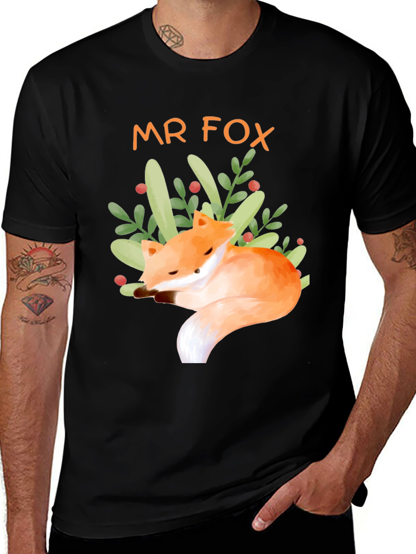 Variant 2 of Mr. Fox Graphic T-Shirt - Cute Animal Tee