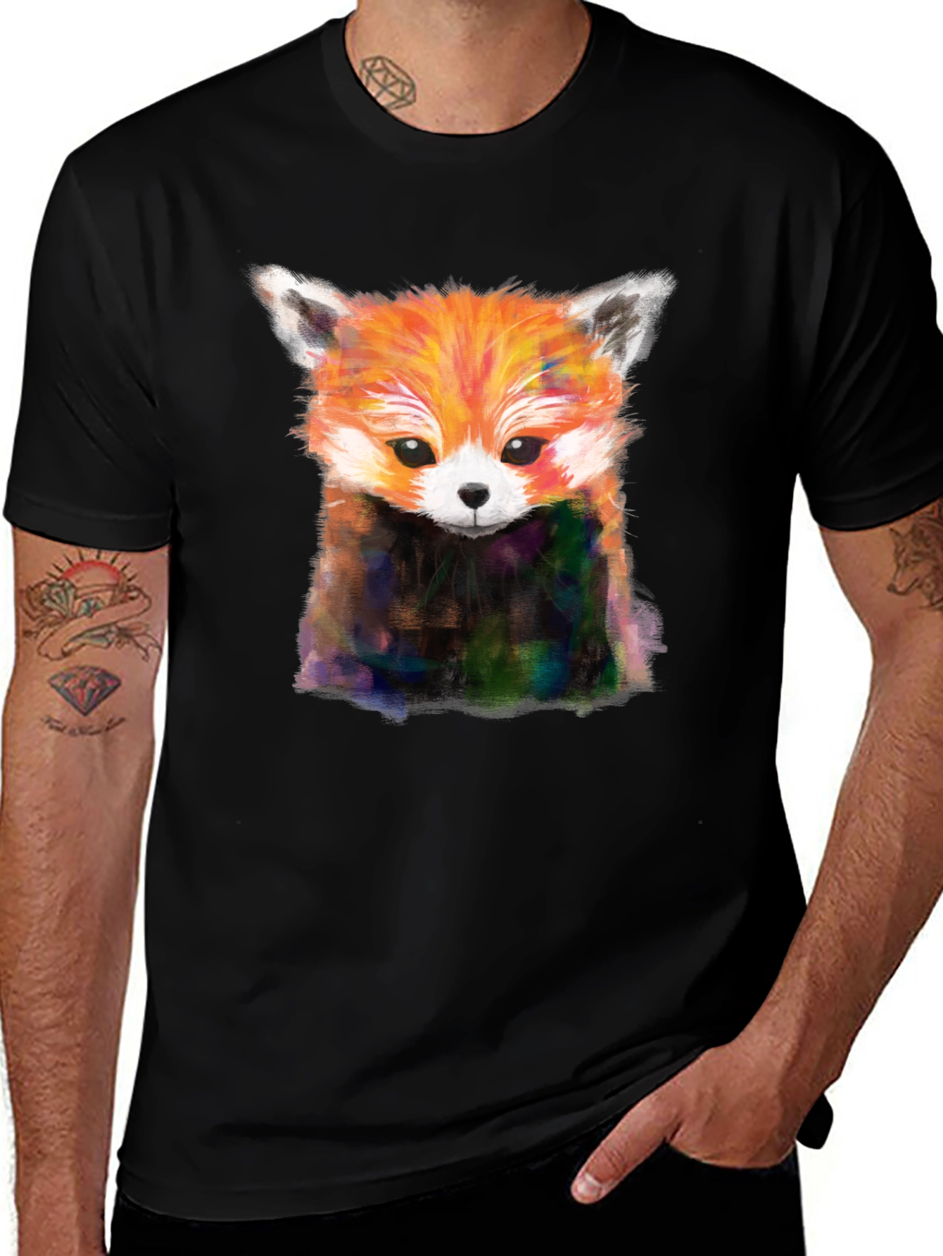 Red Panda Graphic Print T-Shirt