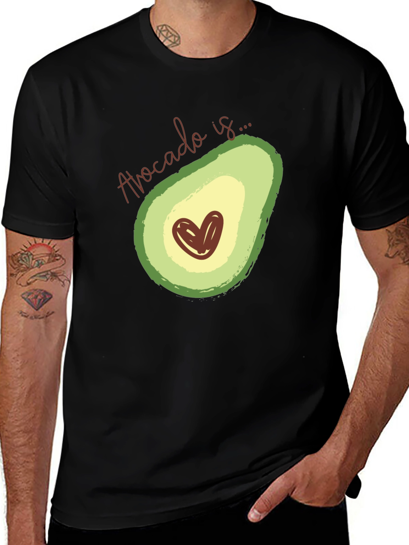 Variant 4 of Avocado Is... T-Shirt -  Heart Pit Graphic Tee