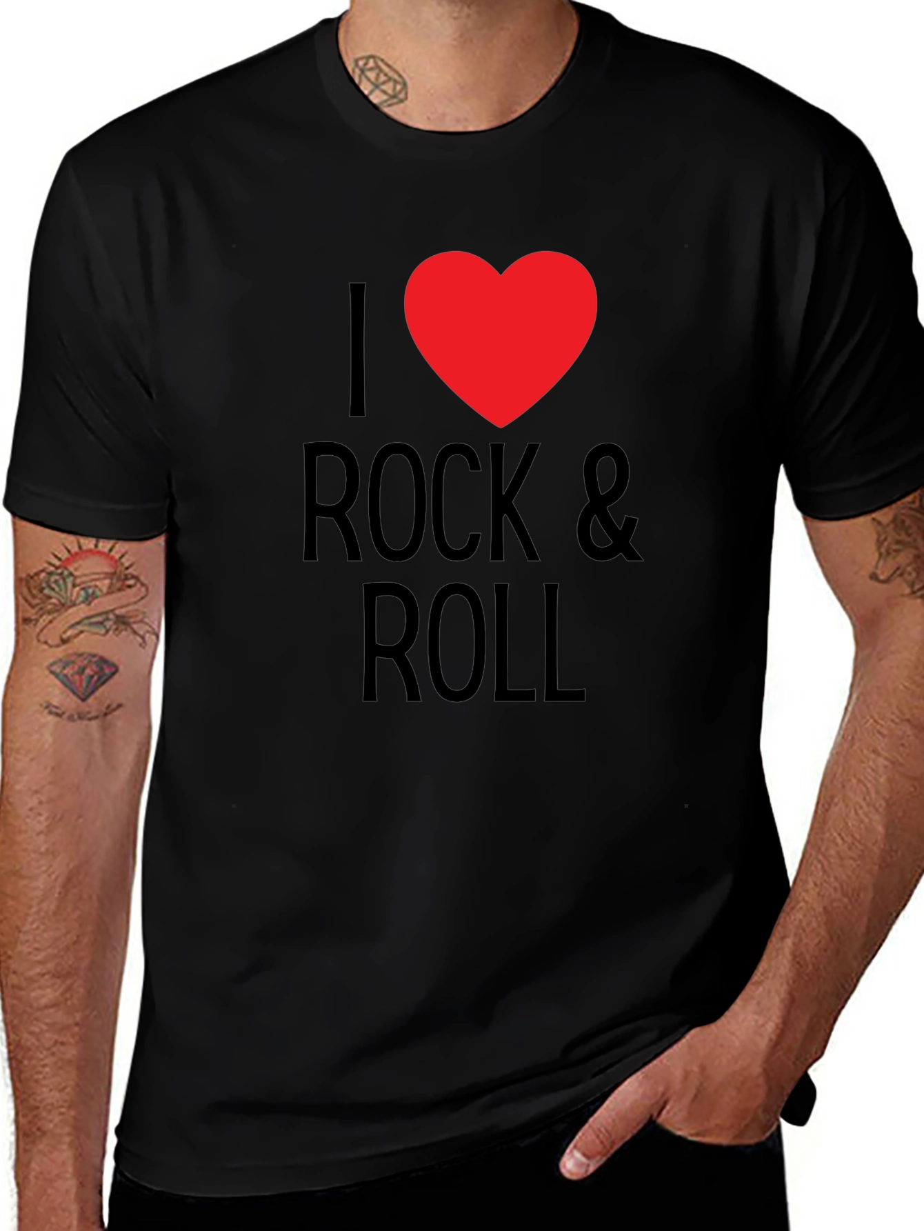 Variant 6 of I Heart Rock & Roll T-Shirt - Classic Design