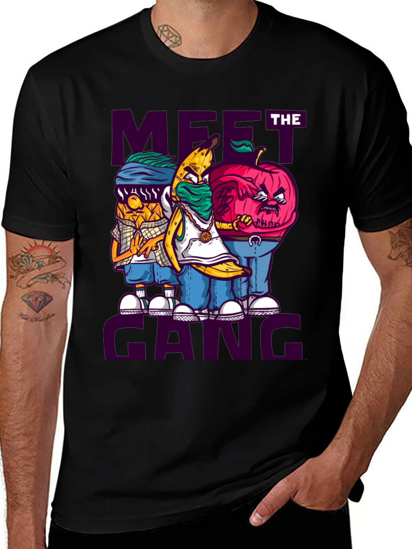 Variant 9 of Meet the Gang T-Shirt - Urban Fruit Cartoon Tee