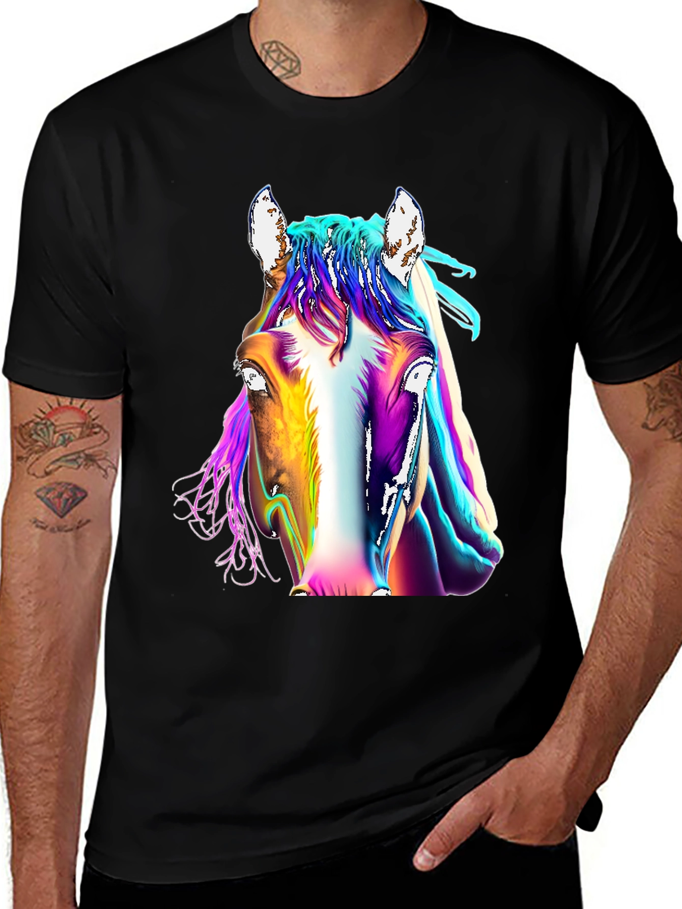 Variant 4 of Colorful Horse Graphic Tee - Unisex T-Shirt