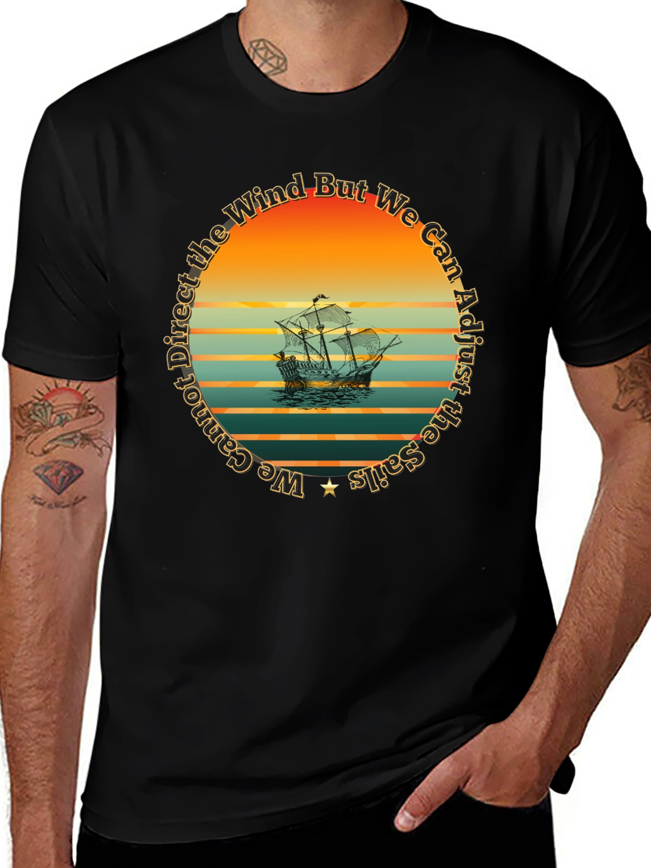 Variant 4 of Sailboat T-Shirt: Direct the Wind, Adjust Sails