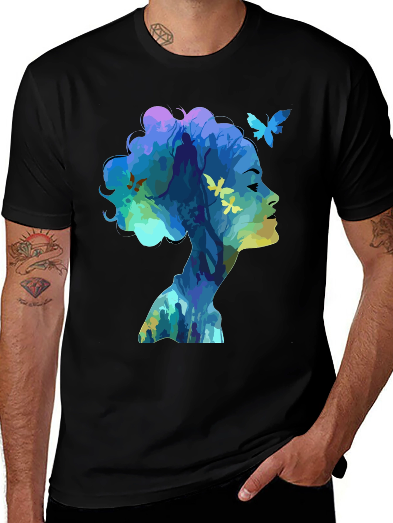 Variant 30 of Artistic Silhouette Butterfly Graphic T-Shirt