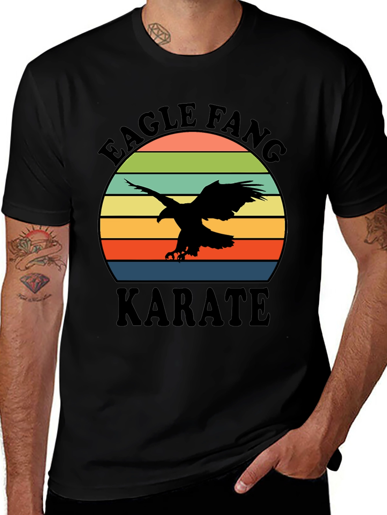 Variant 18 of Eagle Fang Karate T-Shirt Retro Design
