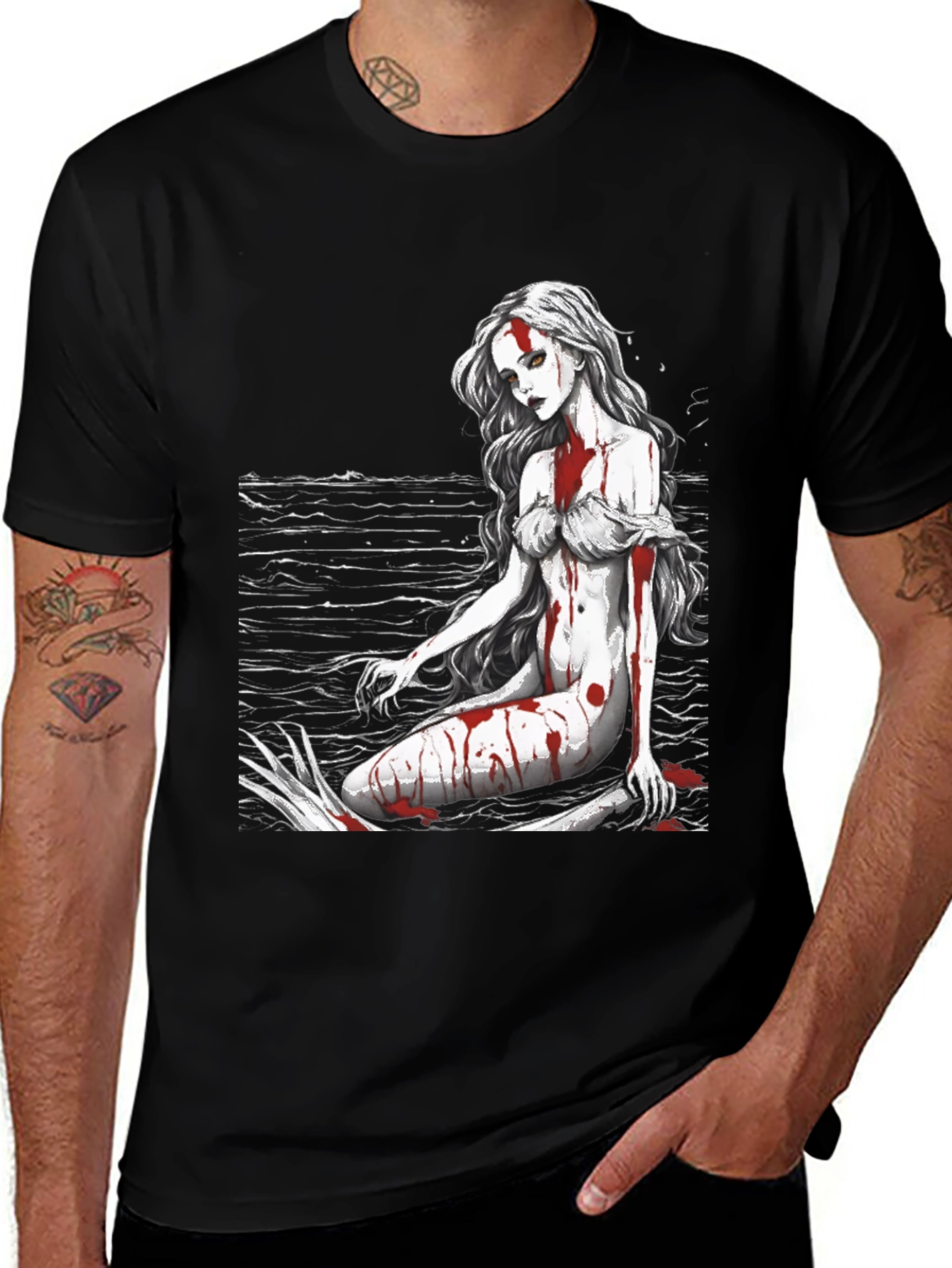 Variant 22 of Bloody Mermaid Graphic T-Shirt