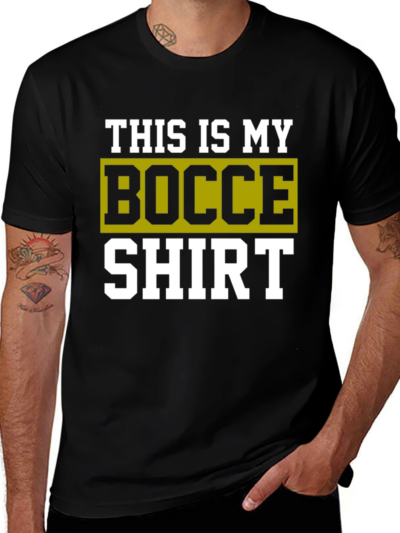 Variant 21 of Bocce Shirt - This Is My Bocce Shirt - Black Tee