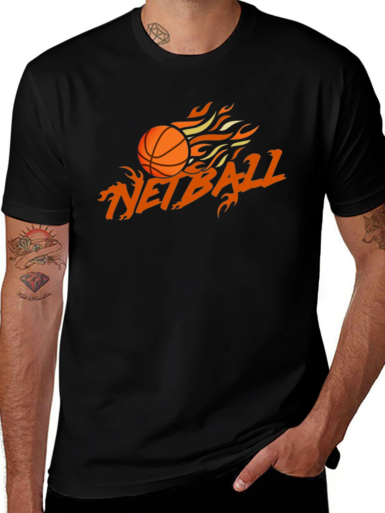 Netball Flame Graphic T-Shirt