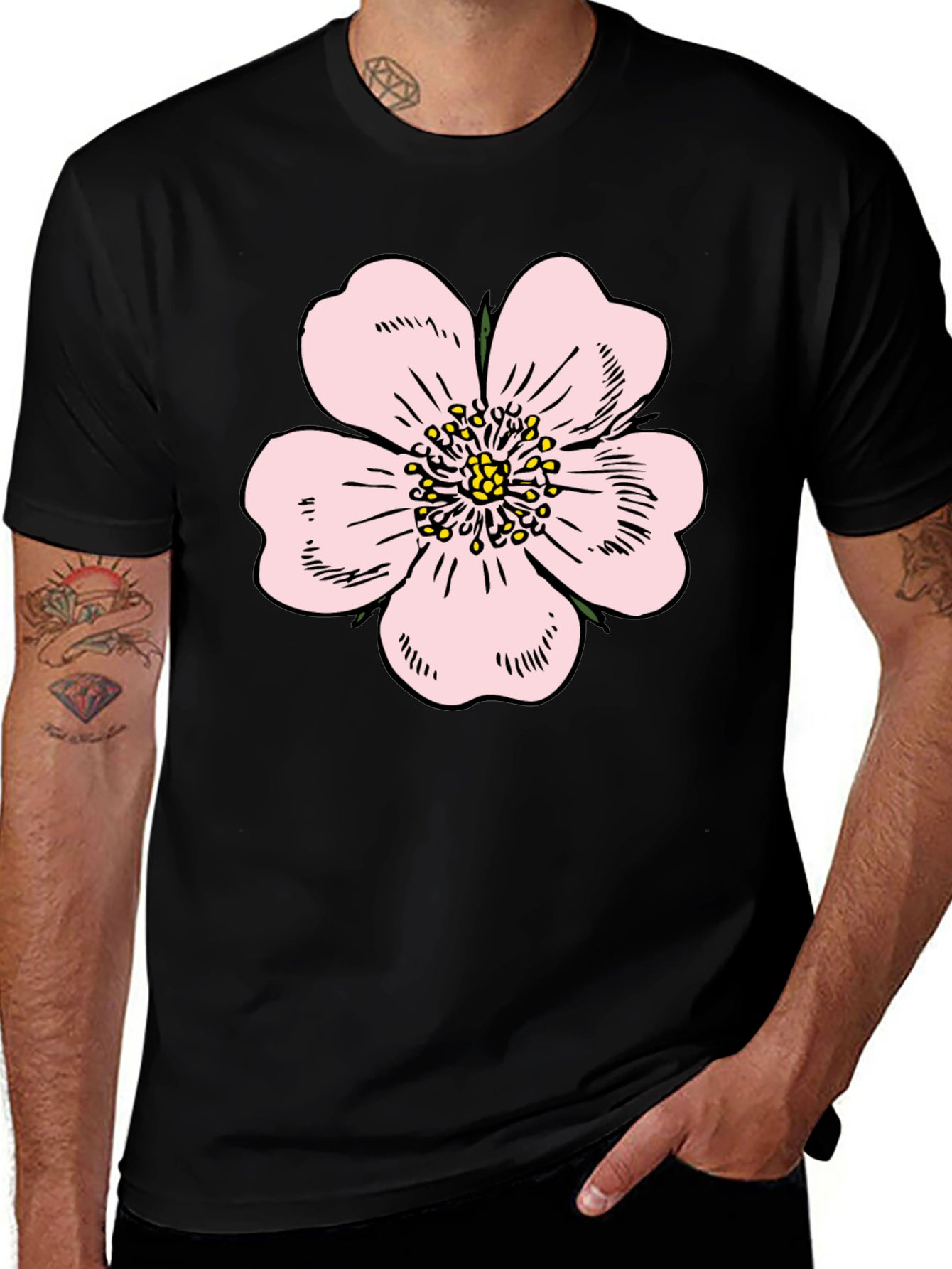 Variant 13 of Floral Graphic Print T-Shirt