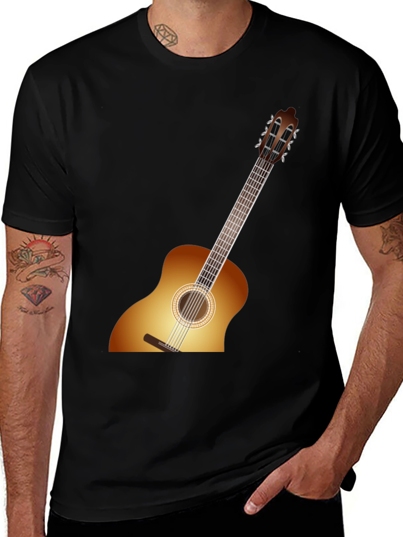 Variant 27 of Guitar Graphic Tee - Music Lover's T-Shirt