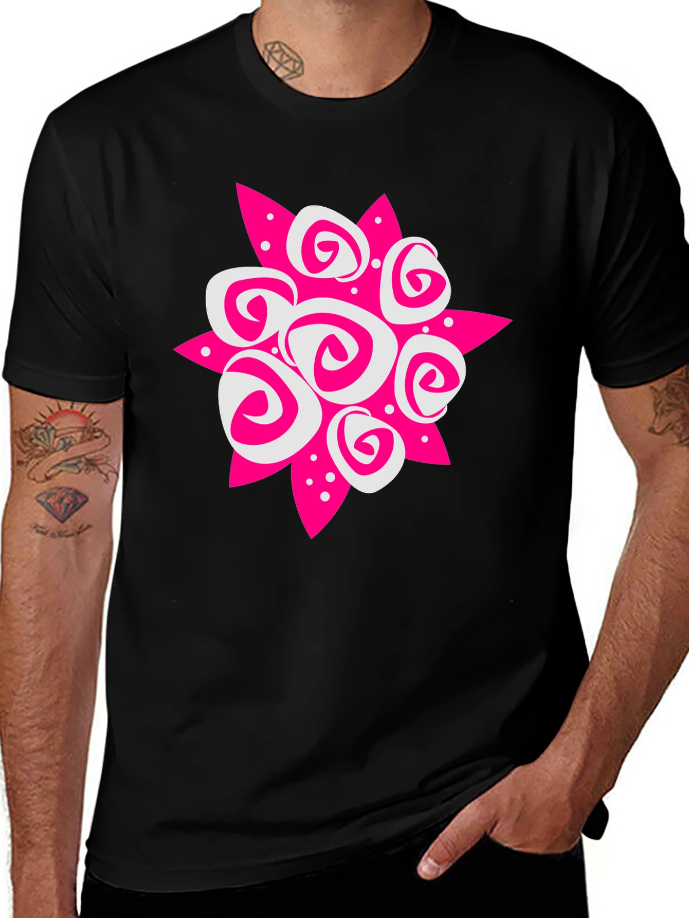 Variant 25 of Abstract Floral Graphic Tee