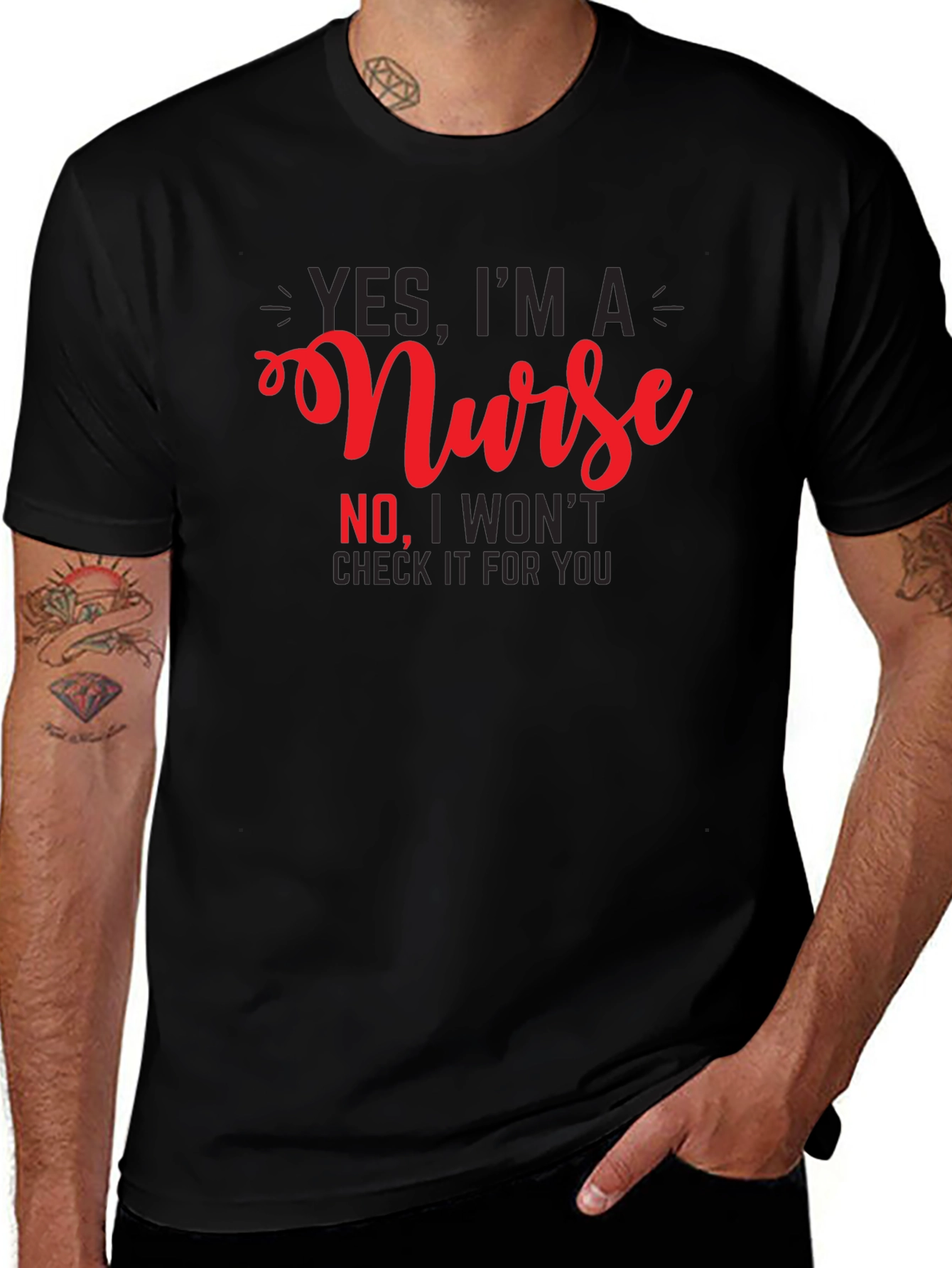 Variant 10 of Nurse Humor T-Shirt - 'Yes, I'm A Nurse'