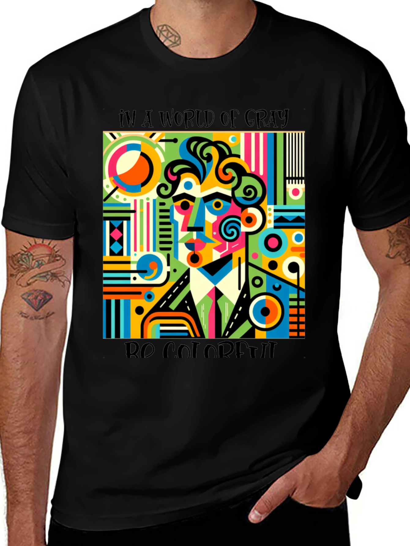 Colorful Abstract Art T-Shirt - Be Colorful