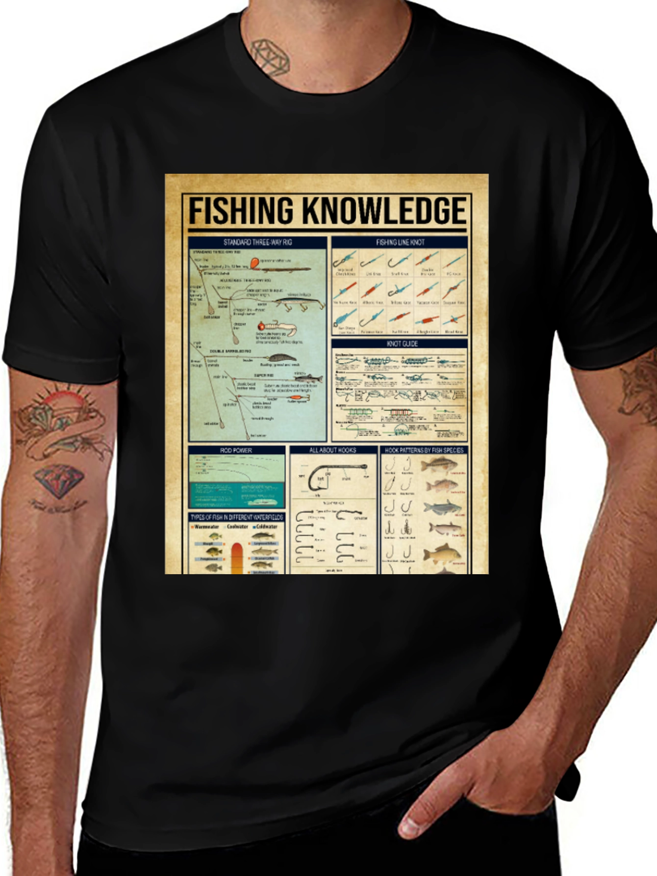 Fishing Knowledge Graphic T-Shirt