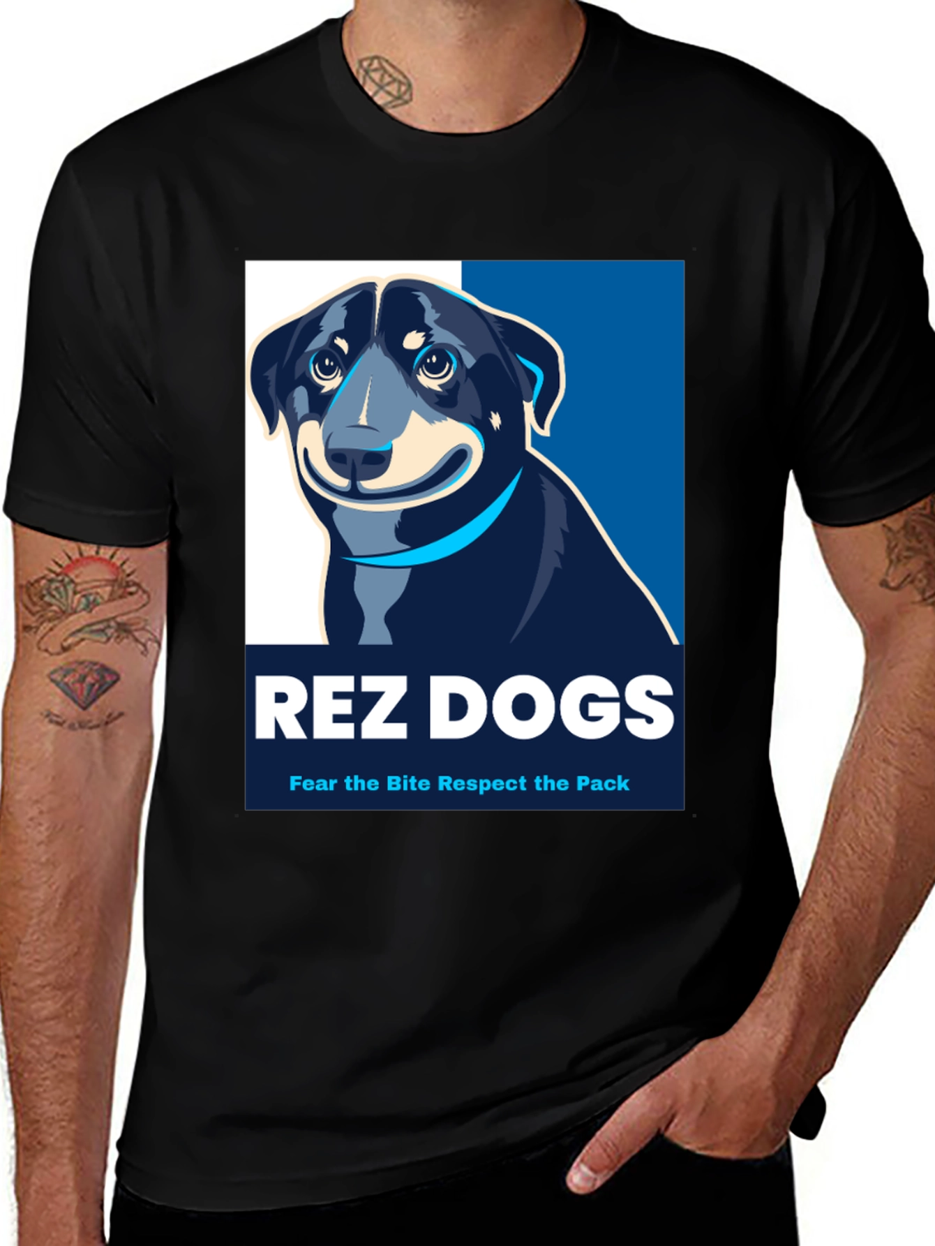 Variant 11 of Rez Dogs T-Shirt: Fear the Bite Respect the Pack