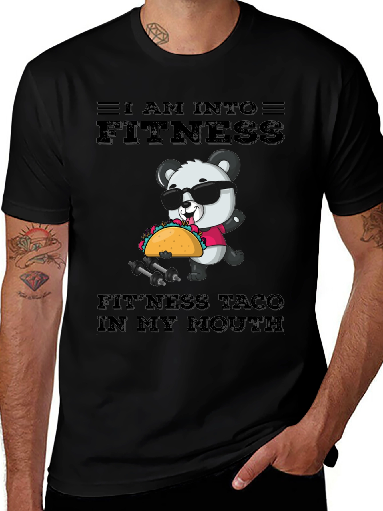Variant 2 of Fitness Taco Panda Men's Graphic Tee